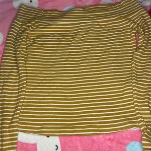 Yellow off the shoulder top